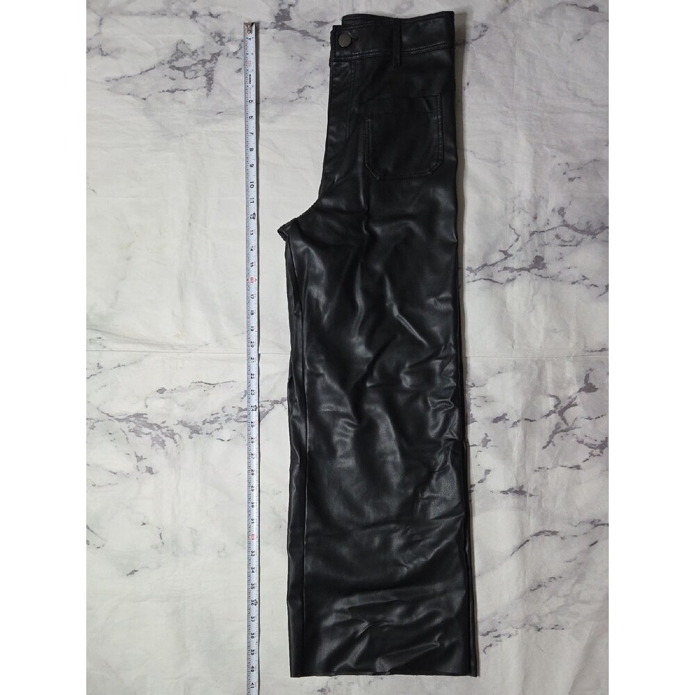 Zara Black Faux Leather Pants - Picture 5 of 9